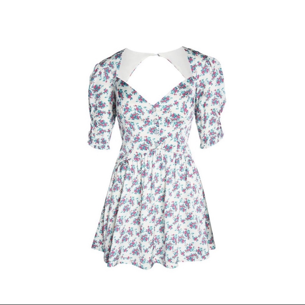 For Love and Lemons Taggart Floral Print Dress